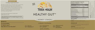 Healthy Gut Honey Lemon label
