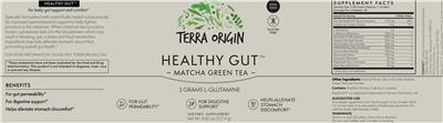 Healthy Gut Matcha Green Tea label