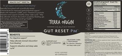 Healthy Gut Reset PM label