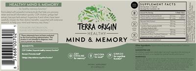 Healthy Mind & Memory label