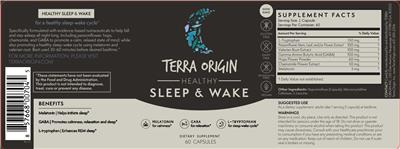 Healthy Sleep & Wake label