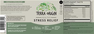 Healthy Stress Relief label