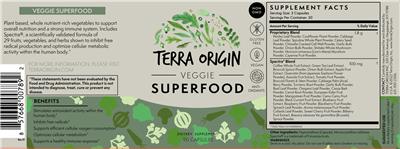 Veggie Superfood label