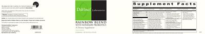 Rainbow Blend with Nondairy Probiotics label