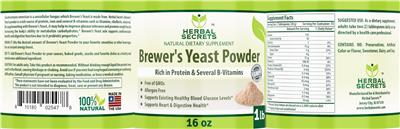 Brewer's Yeast Powder label