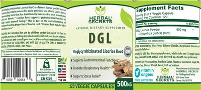 DGL 500 mg label