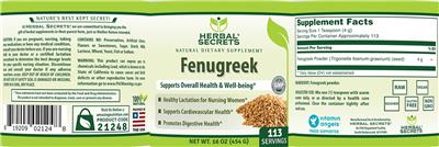 Fenugreek label