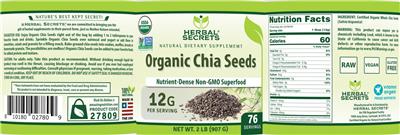 Organic Chia Seeds label