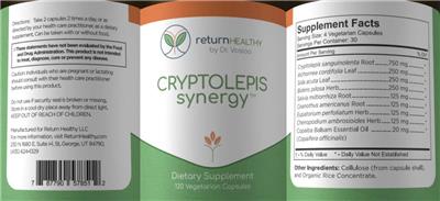 Cryptolepis Synergy label