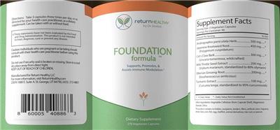 Foundation Formula label