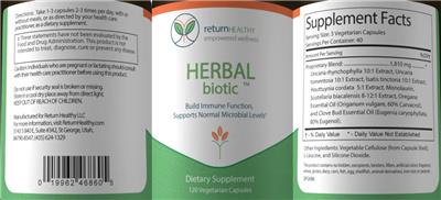 Herbal Biotic label