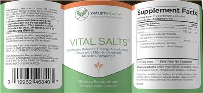 Vital Salts label
