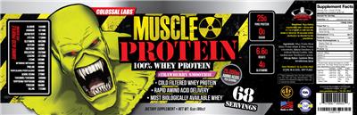 Muscle Protein Strawberry Smoothie label