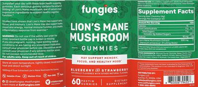 Lion's Mane Mushroom label