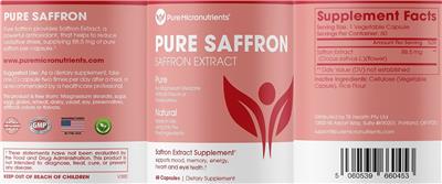 Pure Saffron label