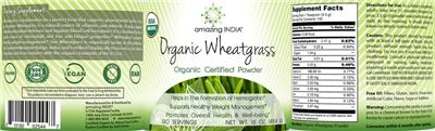 Organic Wheatgrass label