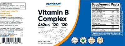 Vitamin B Complex label