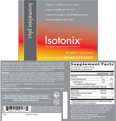 Bromelain Plus label