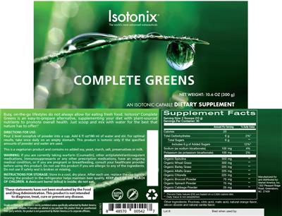 Complete Greens label