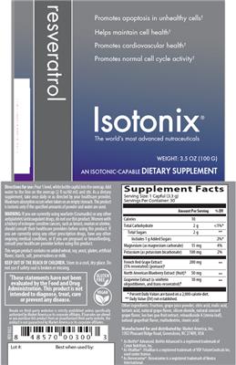Resveratrol label