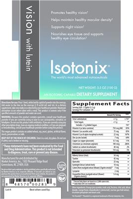 Vision with Lutein label