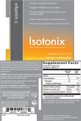 Vitamin C label