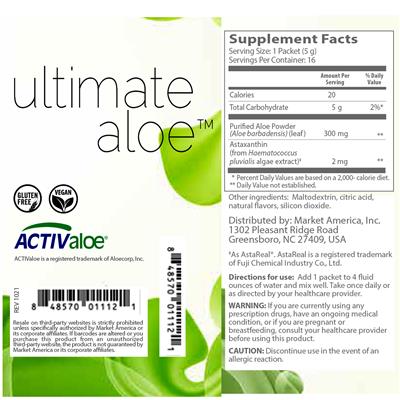 Ultimate Aloe label