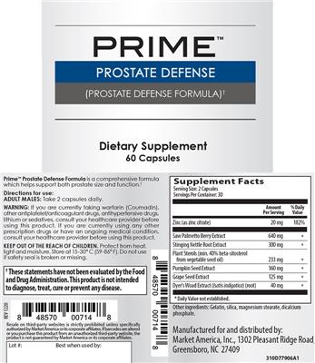 Prostate Defense label