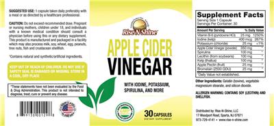 Apple Cider Vinegar label