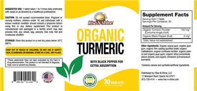 Organic Turmeric label