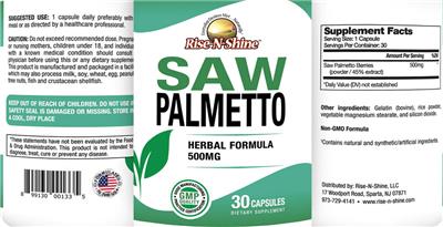 Saw Palmetto 500 mg label