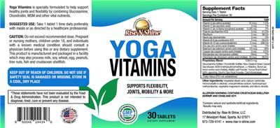 Yoga Vitamins label