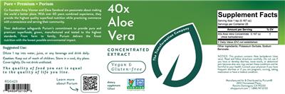 40x Aloe Vera label