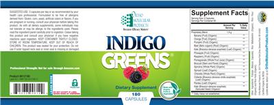 Indigo Greens label