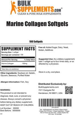 Marine Collagen Softgels label