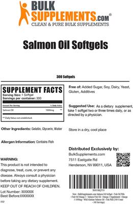 Salmon Oil Softgels label