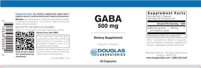 GABA 500 mg label