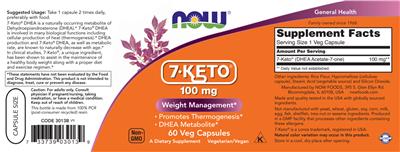 7-KETO 100 mg label