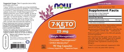 7-KETO 25 mg label