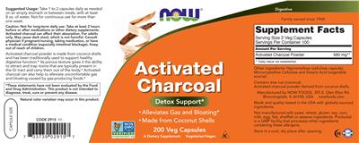 Activated Charcoal label