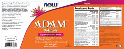 Adam Softgels label
