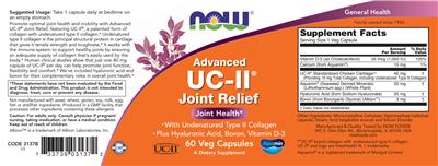 Advanced UC-II Joint Relief label