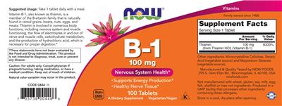 B-1 100 mg label