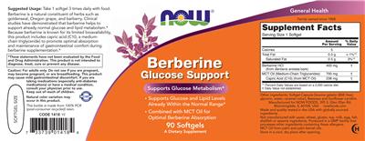 Berberine Glucose Support label