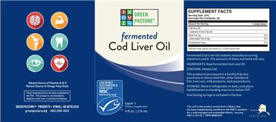 Fermented Cod Liver Oil label