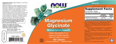 Magnesium Glycinate label