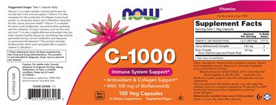 C-1000 with 100 mg of Bioflavonoids label