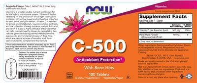 C-500 with Rose Hips label