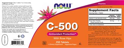 C-500 with Rose Hips label