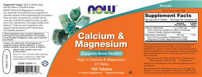 Calcium & Magnesium label